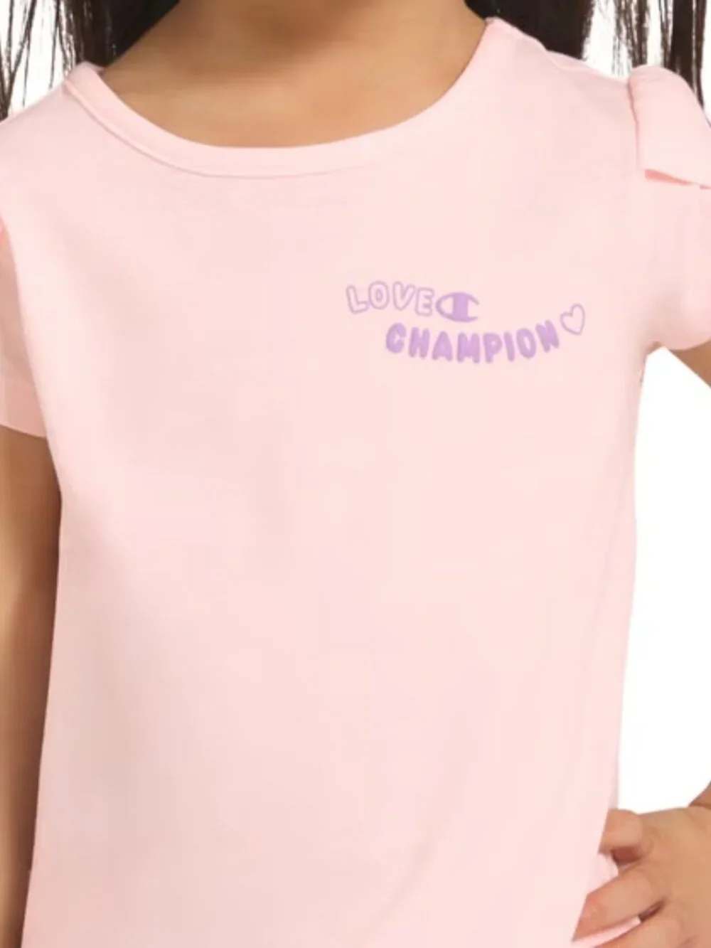 Champion Girls 4 Piece Tee Shorts Activewear Set Purple Pink Blue NWT 4T